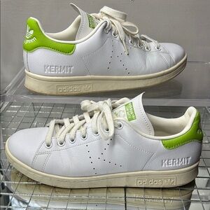 ADIDAS Stan Smith Kermit Sz 8 Fits US 9 Disney Vegan Leather Sneakers